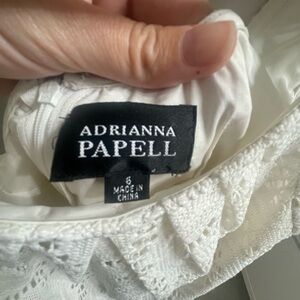 Adrianna Papell White Crochet Lace Sleeveless Dress Size 6